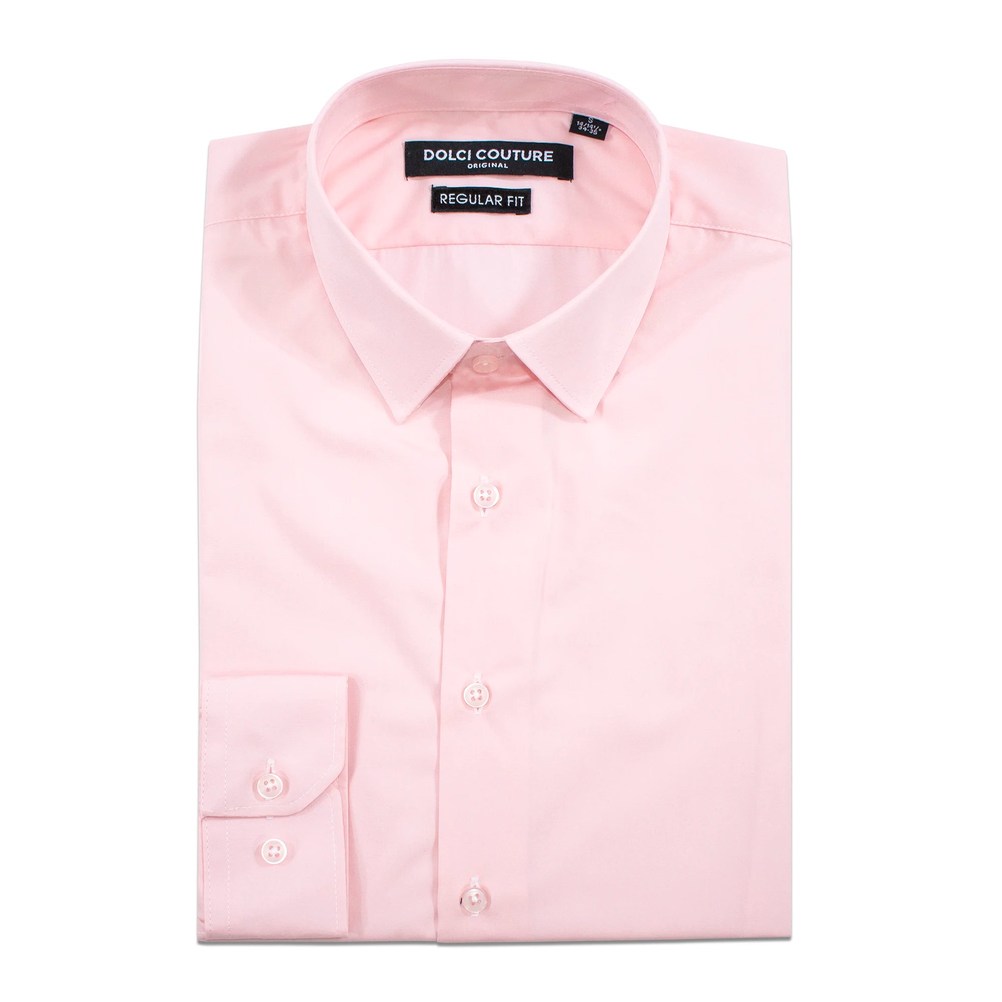 Pink Stretch Regular-Fit Dress Shirt L/16-16.5/34-35 / Pink Pink Stretch Regular-Fit Dress Shirt L/16-16.5/34-35 / Pink