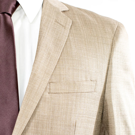 Men's Beige Tailored-Fit Suit