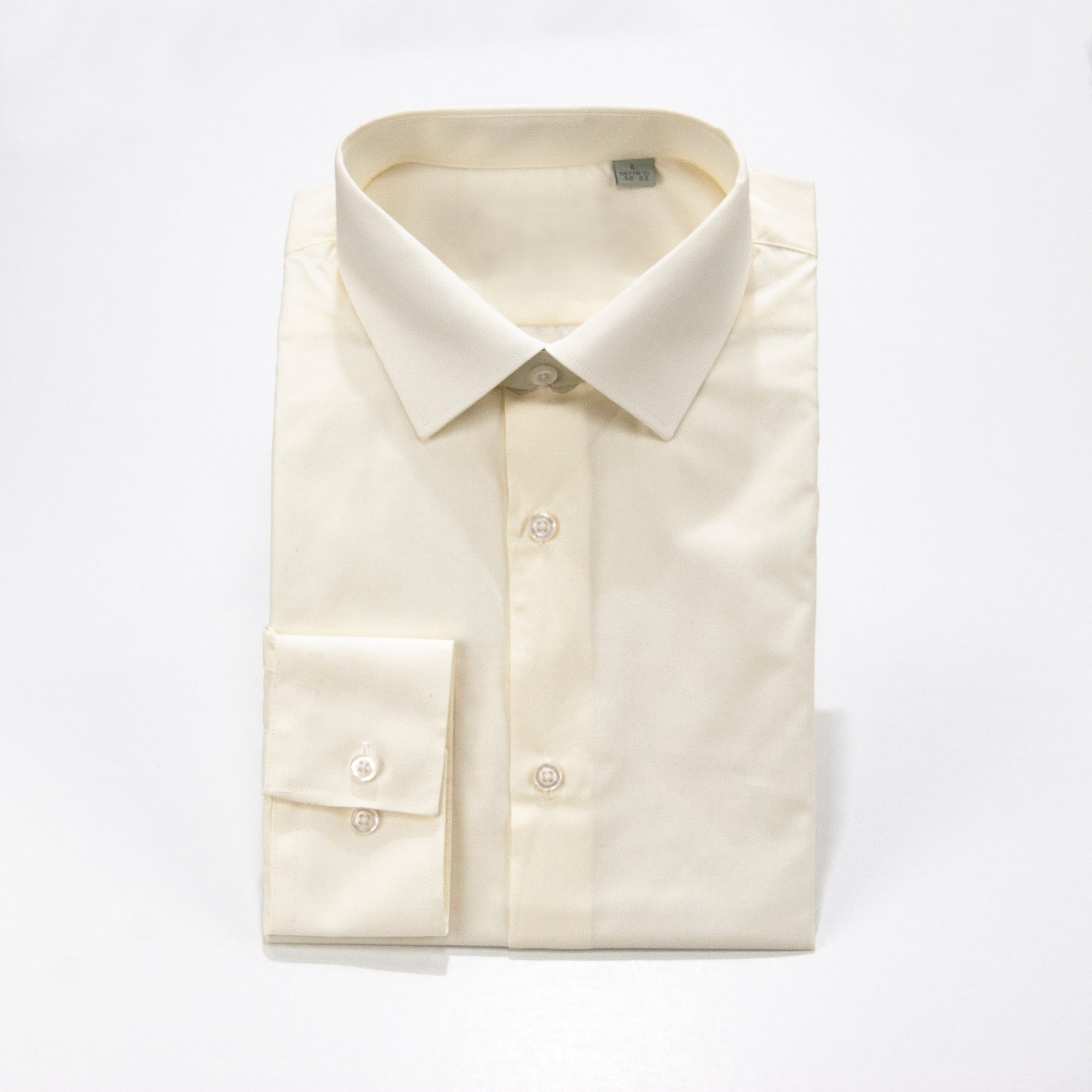 cream dress shirt slim fit Men's Slim Fit Solid Color Dress Shirt (Ivory), Ivory / X-Large/17-17.5 Neck/34-35 Sleeve