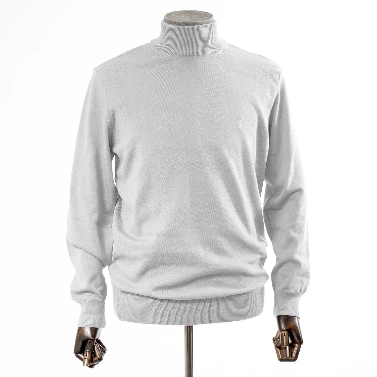 Light Gray Long Sleeve Mock Turtleneck
