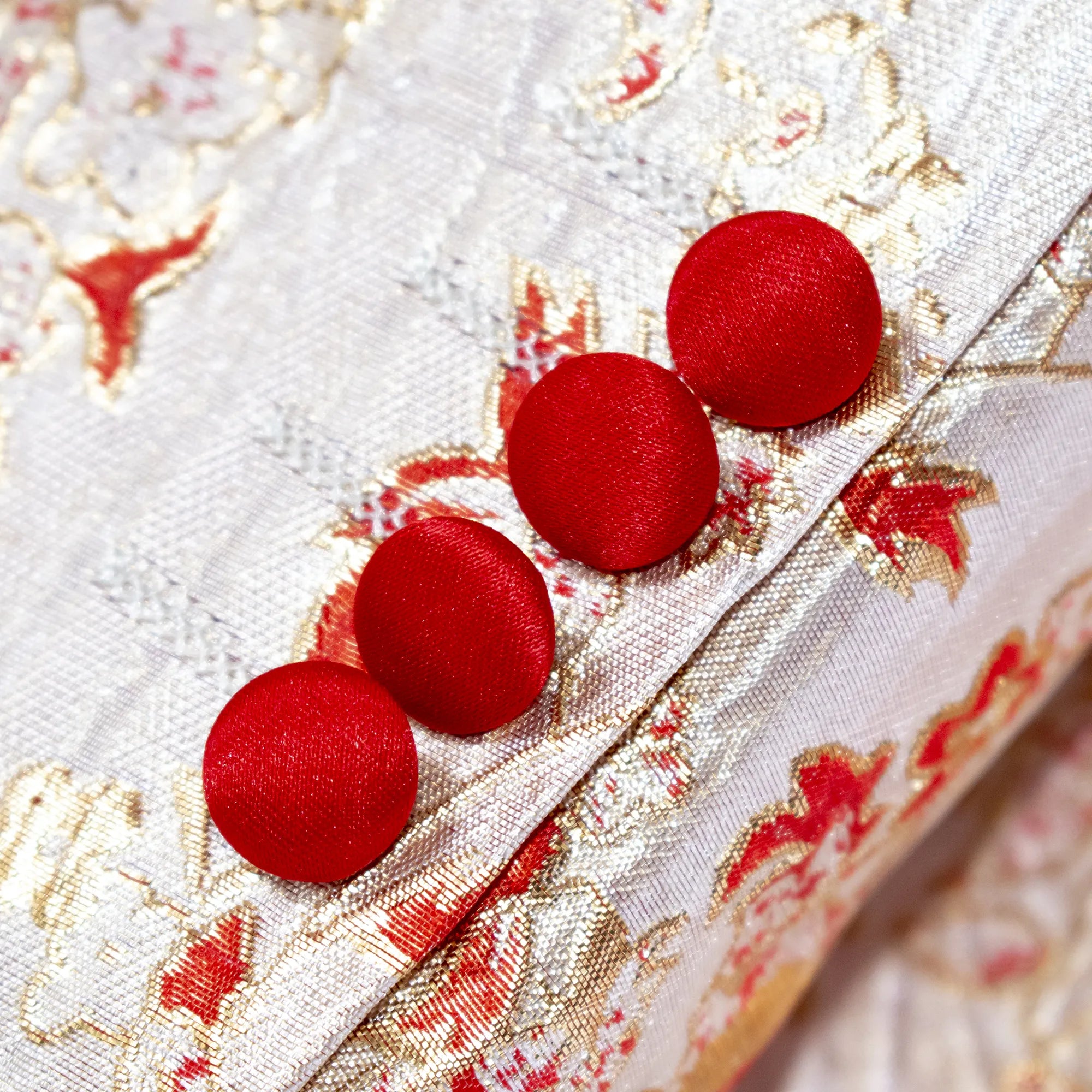 Men's Coral And Gold Floral Sparkling 3-Piece Tuxedo