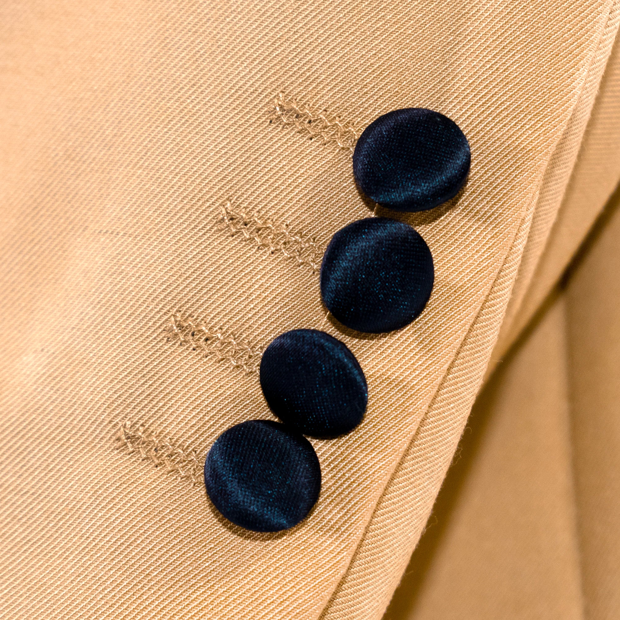 Champagne 3-Piece Tailored-Fit Tuxedo with Black Shawl Lapel
