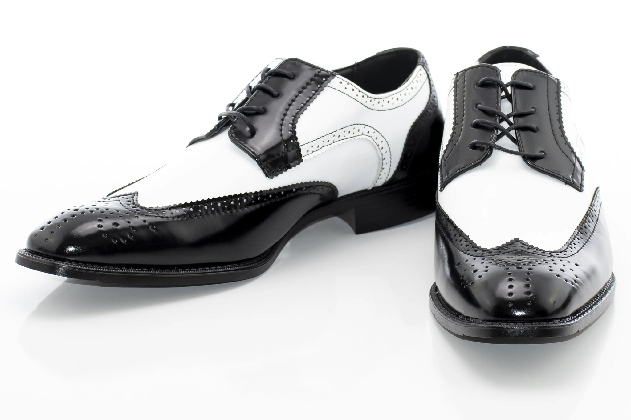 Black and White Men's Dress Shoes | Derby Elegance | Bolano Black / 10 Just Men's ShoesGroomsman Wedding Shoes