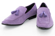 Men's Purple Suede Tasseled Loafer