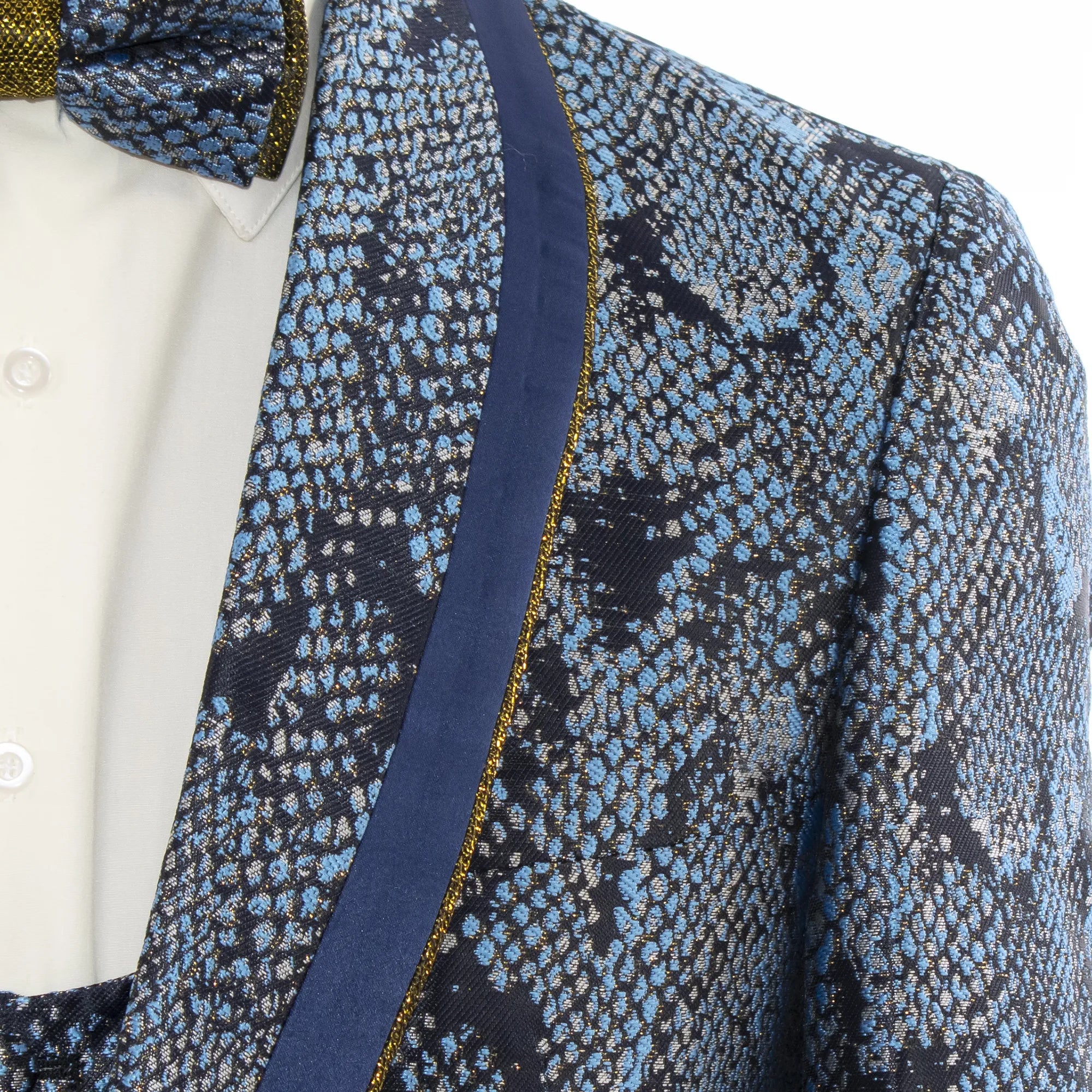 Blue Snakeskin 3-Piece Tailored-Fit Tuxedo