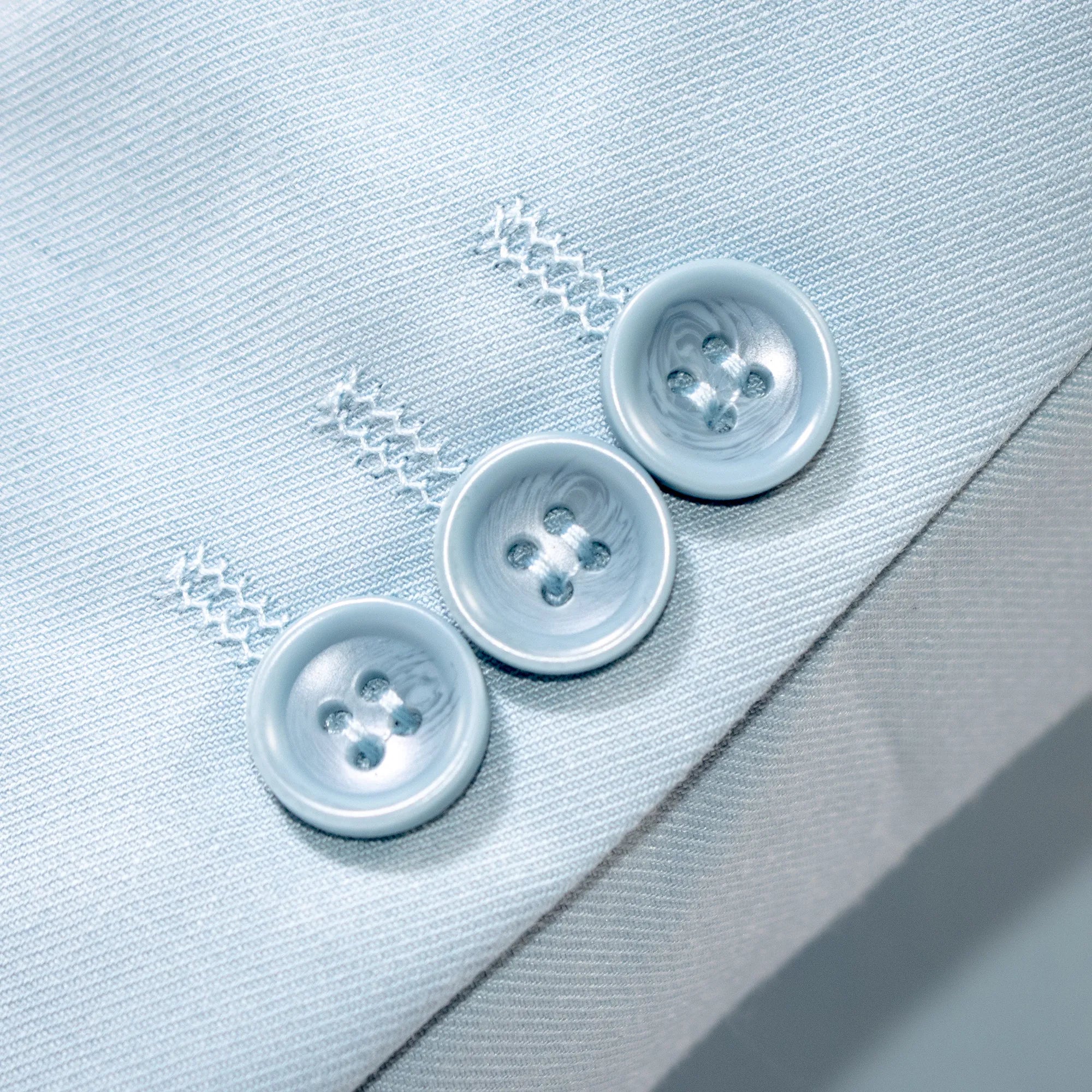 Baby Blue Premium 2-Piece European Modern-Fit Suit
