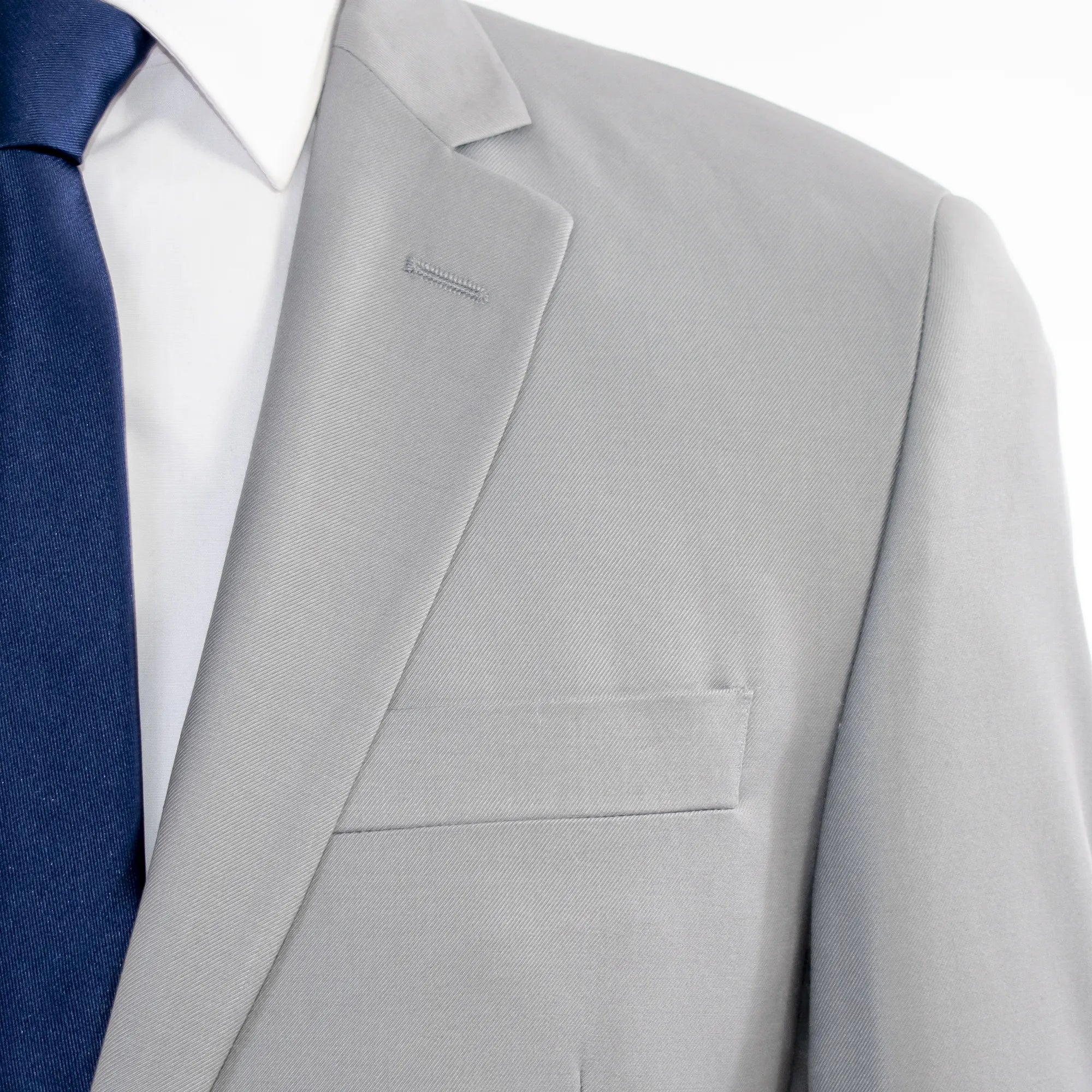Silver Premium 2-Piece European Slim-Fit Suit