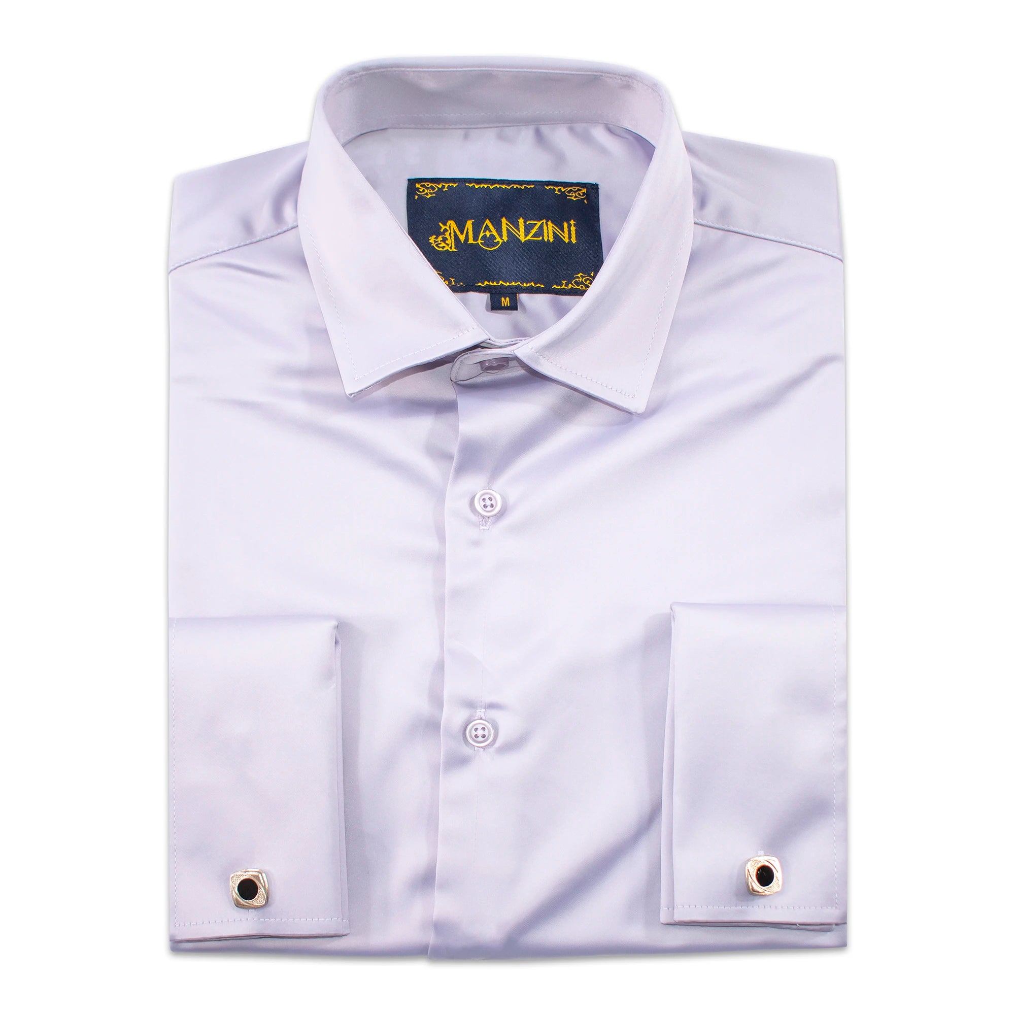 Lavender Satin Tailored-Fit Dress Shirt