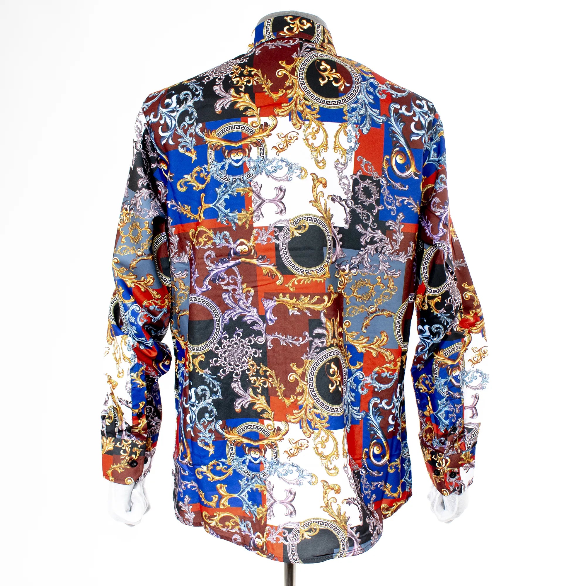 Men's Multicolor Rhinestone Dress Shirt