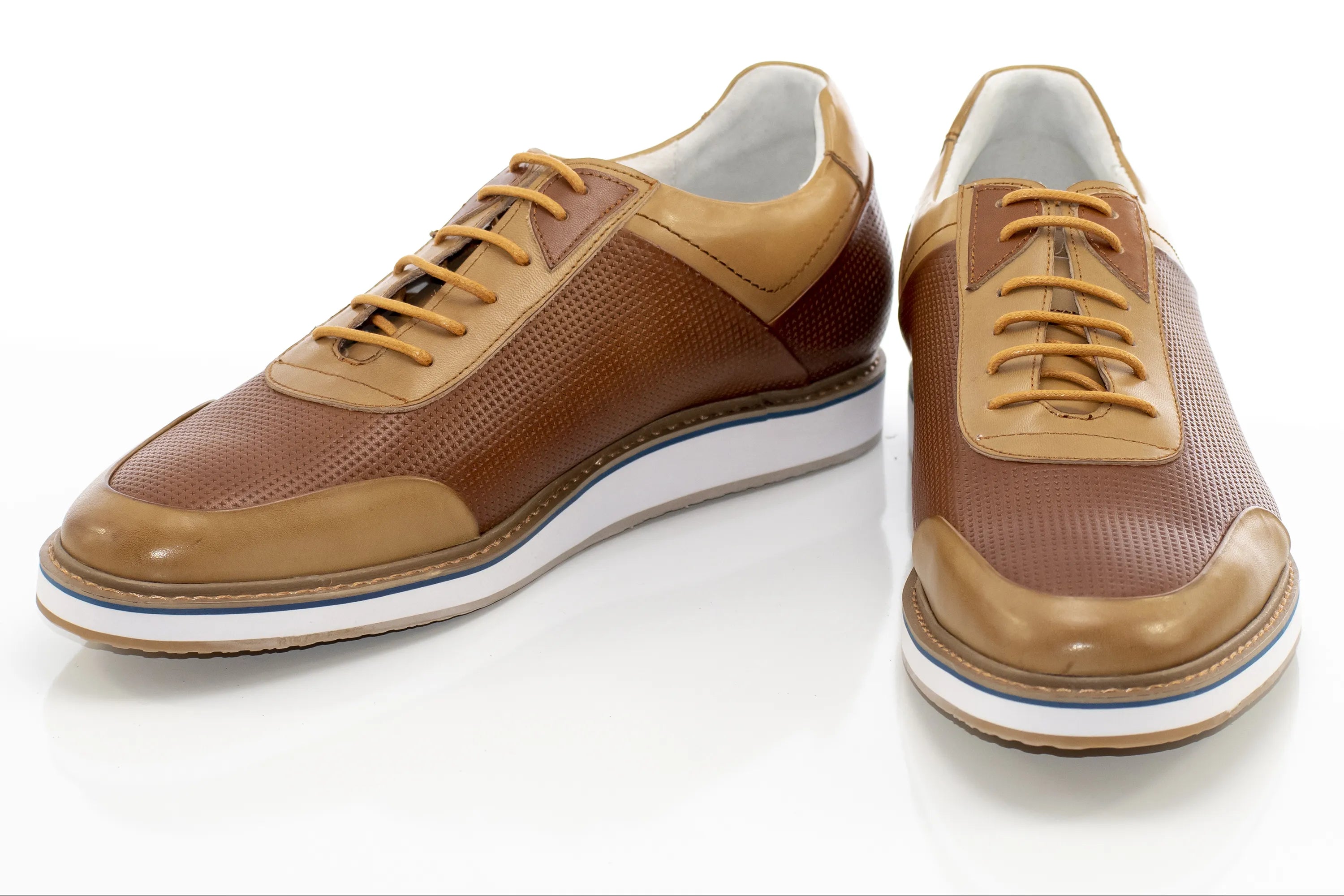 Cognac Leather Dress Sneaker