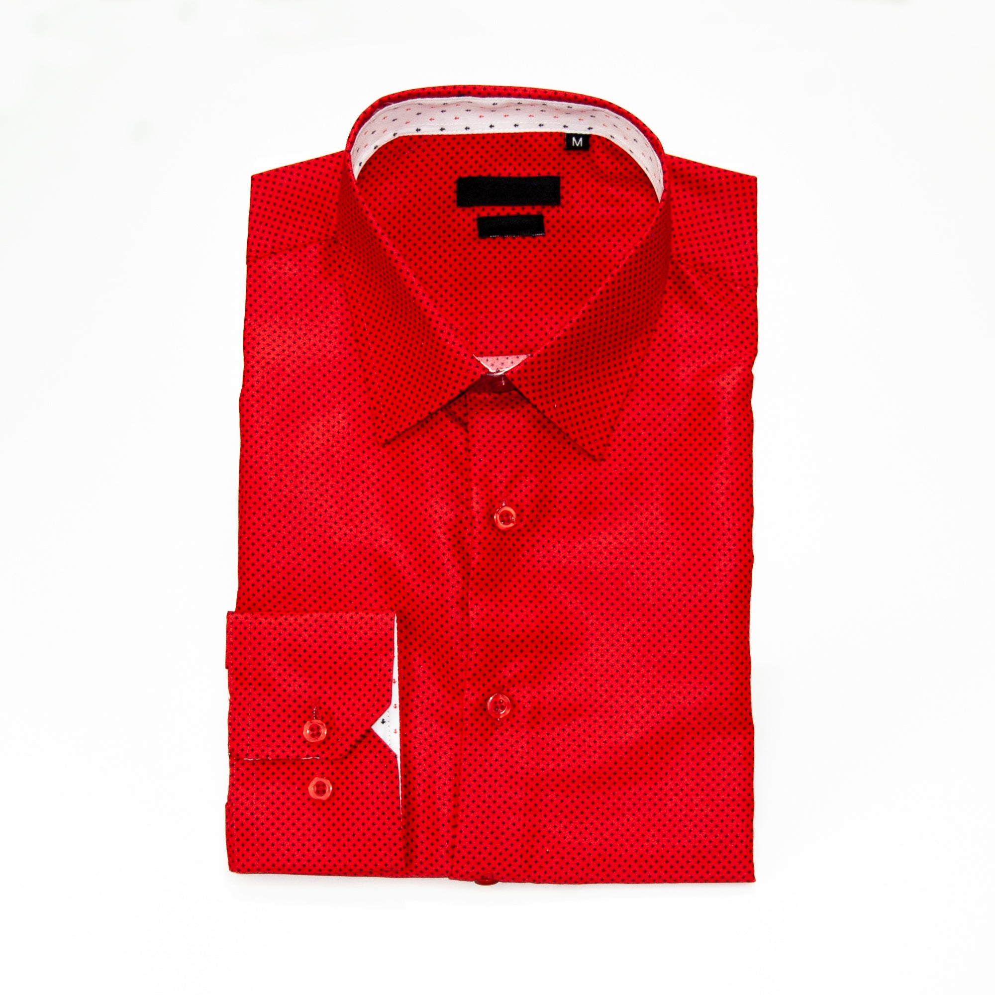 Red Slim-Fit Designer Shirt