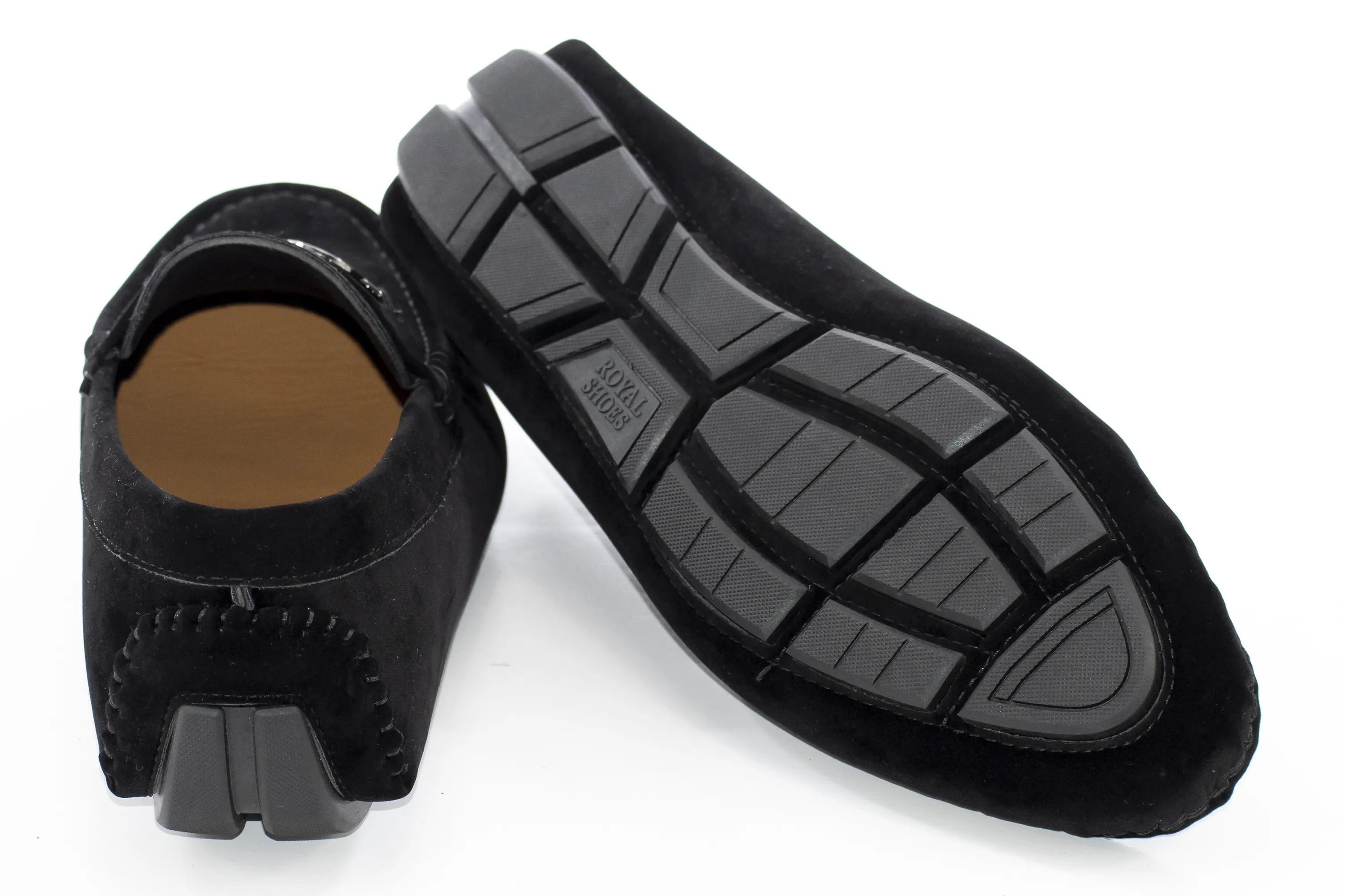 Men's Black Moccasin Stitch Bit Loafer Sole