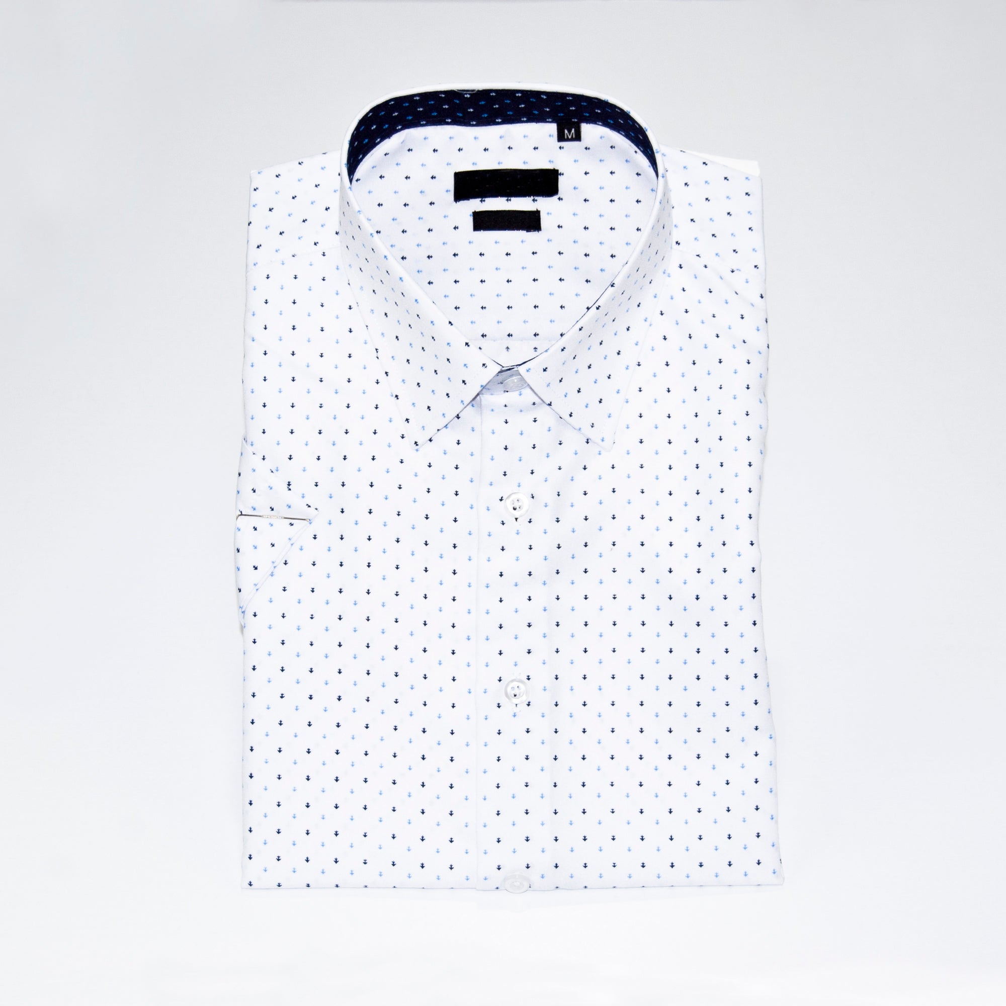 White Short Sleeve Slim-Fit Designer Shirt