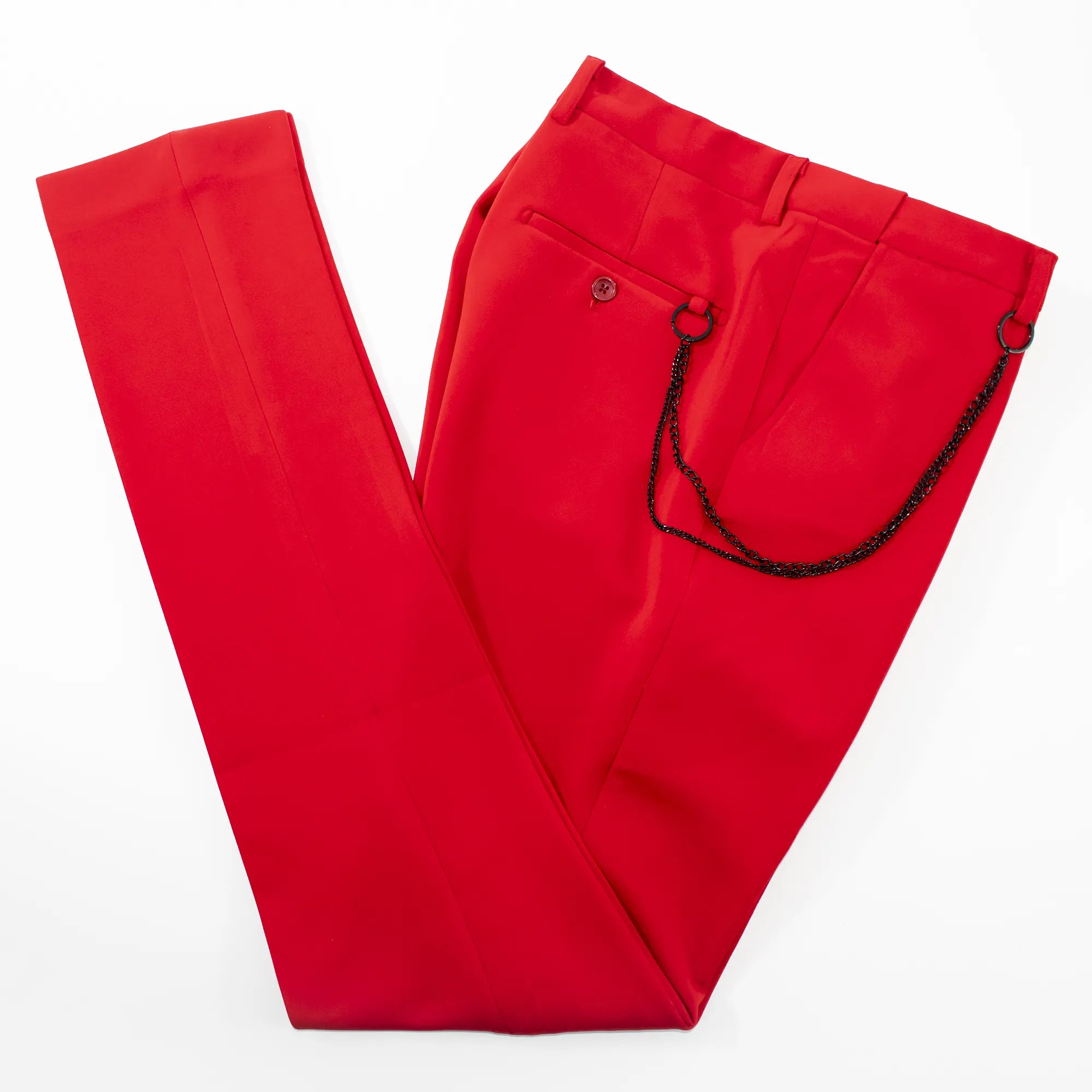 red slim dress pants Red Ultra Slim-Fit Dress Pants 36W/32 / Red