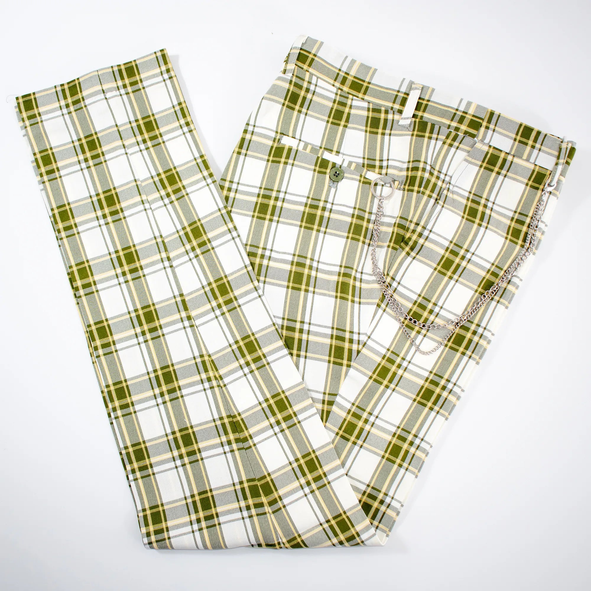 green plaid dress pants mens Lime Pair these Christmas pants Color:Custom Color-pls leave a note loop:hollisribbeddress ZAPAKA Women Dark Green