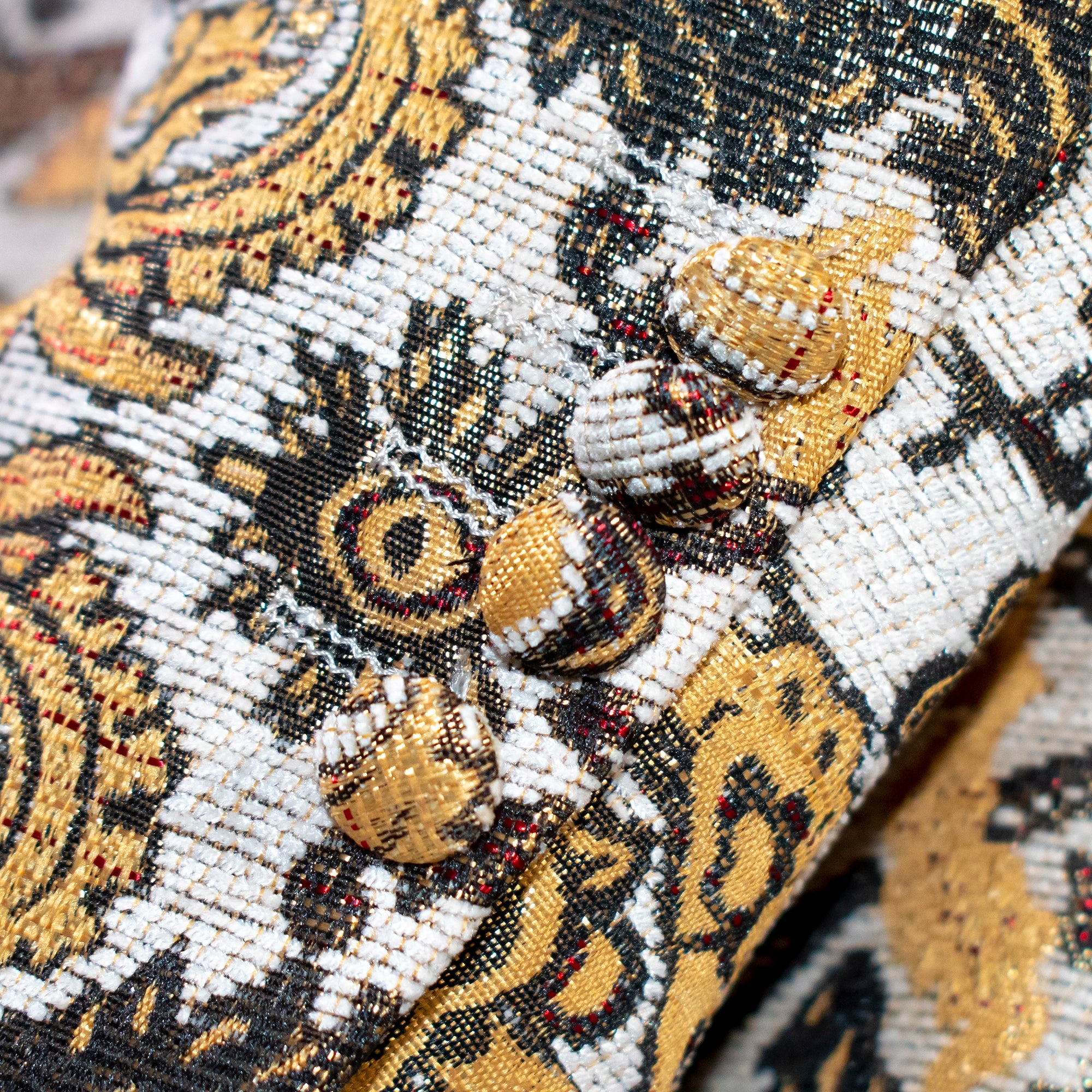 Brown Detailed Floral Regular-Fit Jacket With Shawl Lapels
