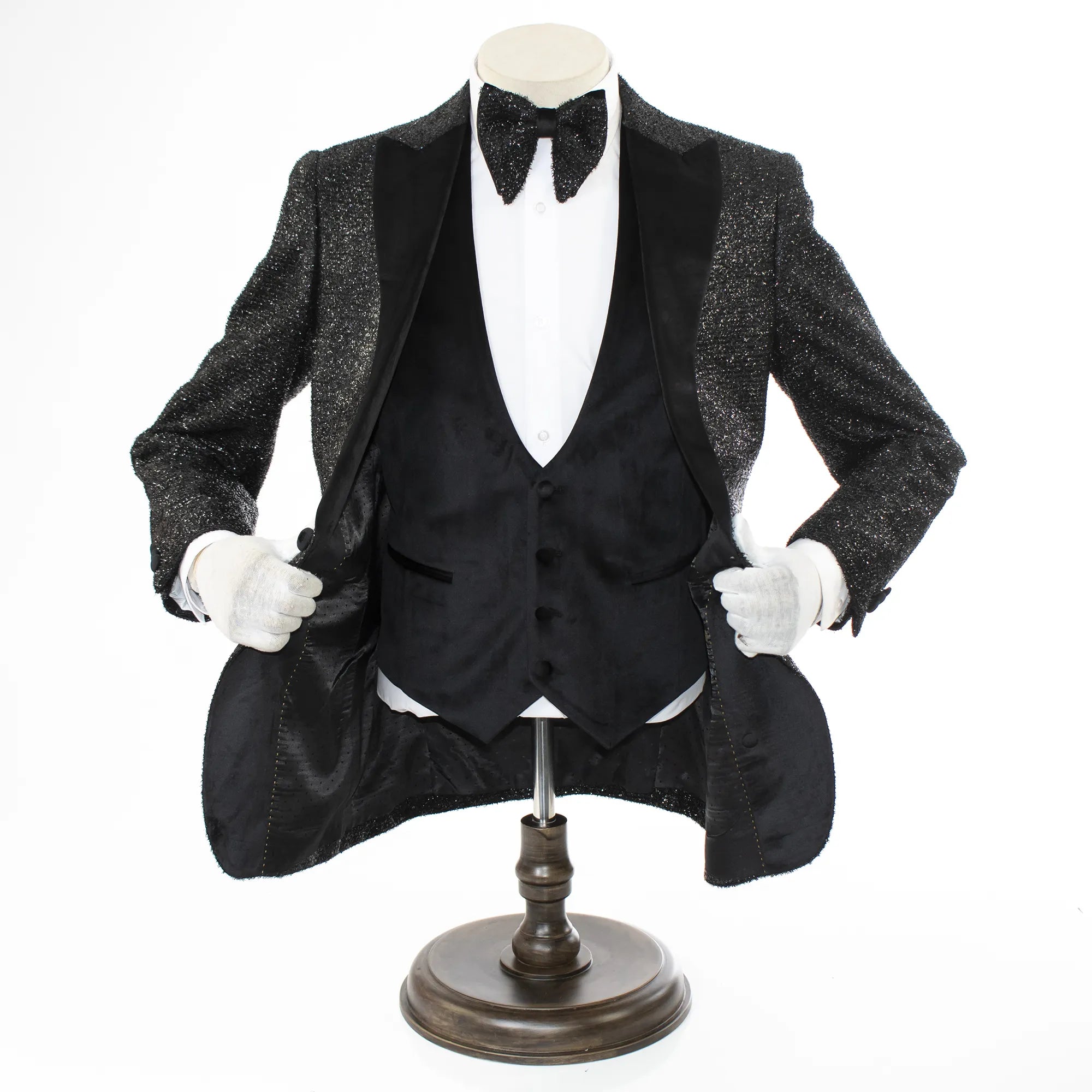Black Sparkle 3-Piece Slim-Fit Tuxedo