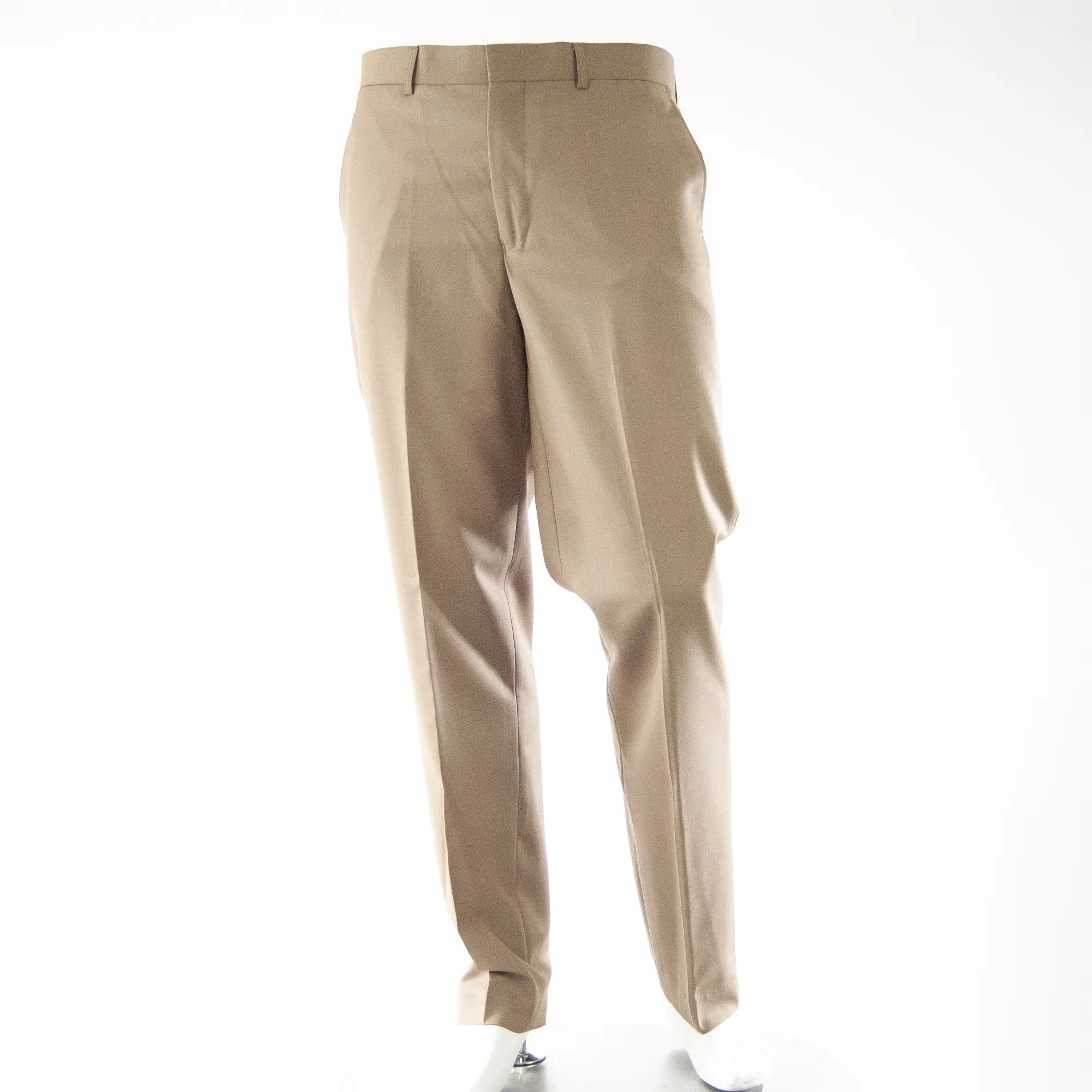 Men's Beige Ultra Slim-Fit Dress Pants