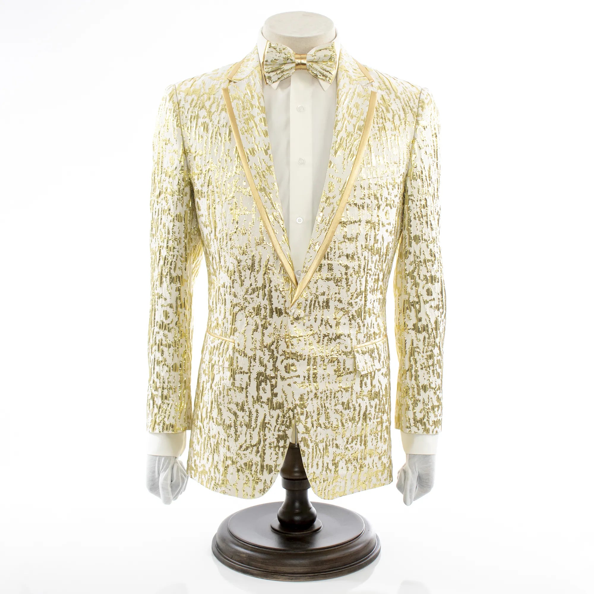 Men's Gold Metallic 2-Piece Slim-Fit Tuxedo