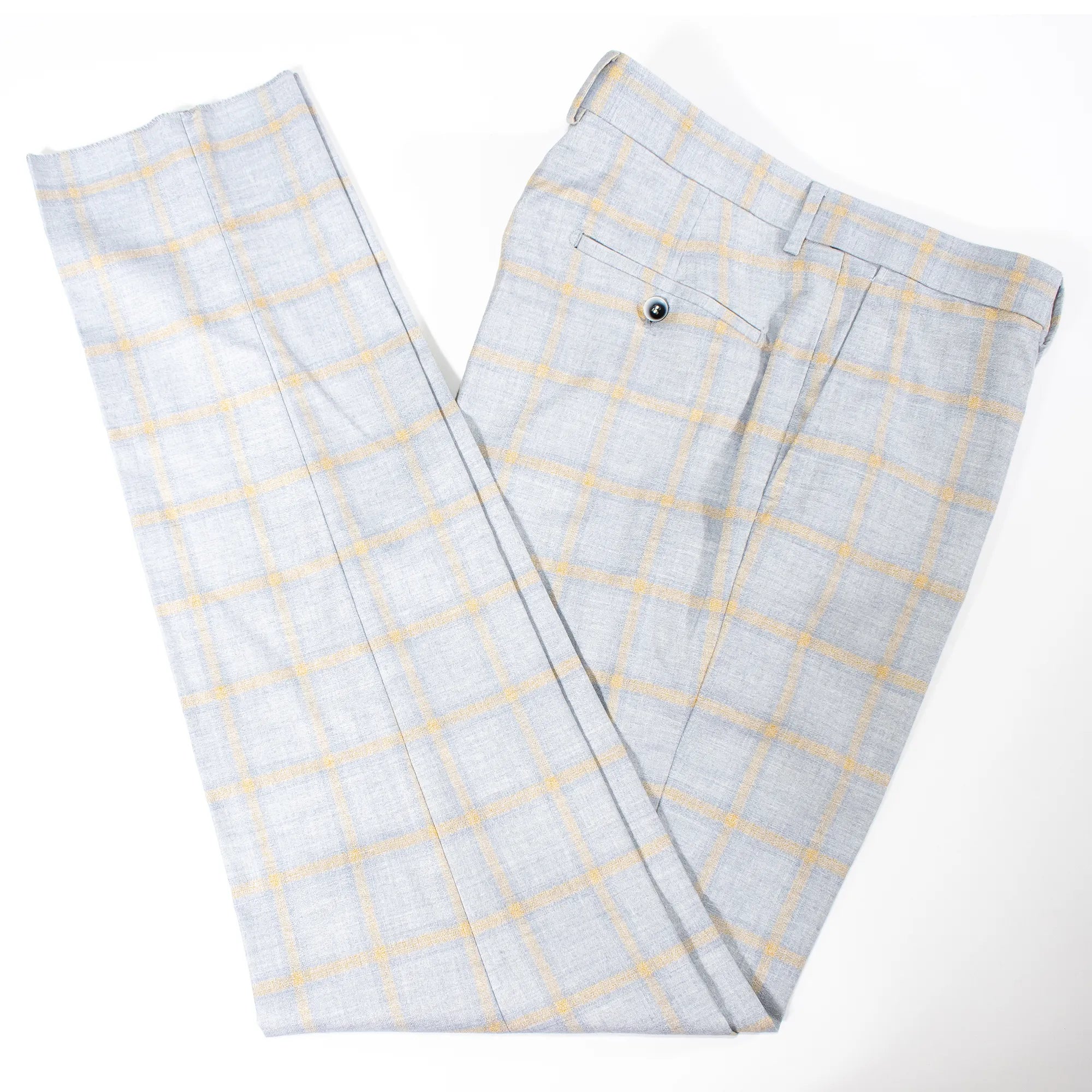 Blue Windowpane Check 3-Piece Tailored-Fit Suit
