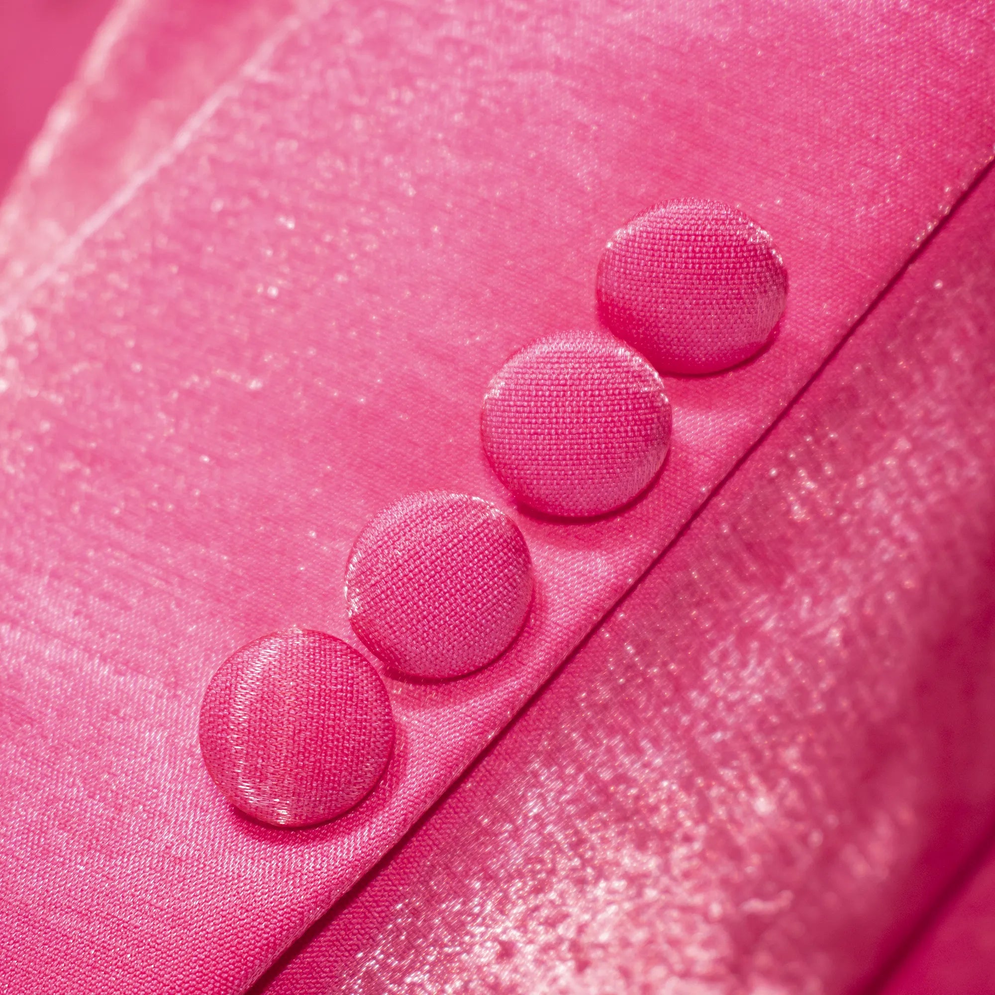 Men's Fuchsia Pink Metallic 2-Piece Slim-Fit Suit Cuffs