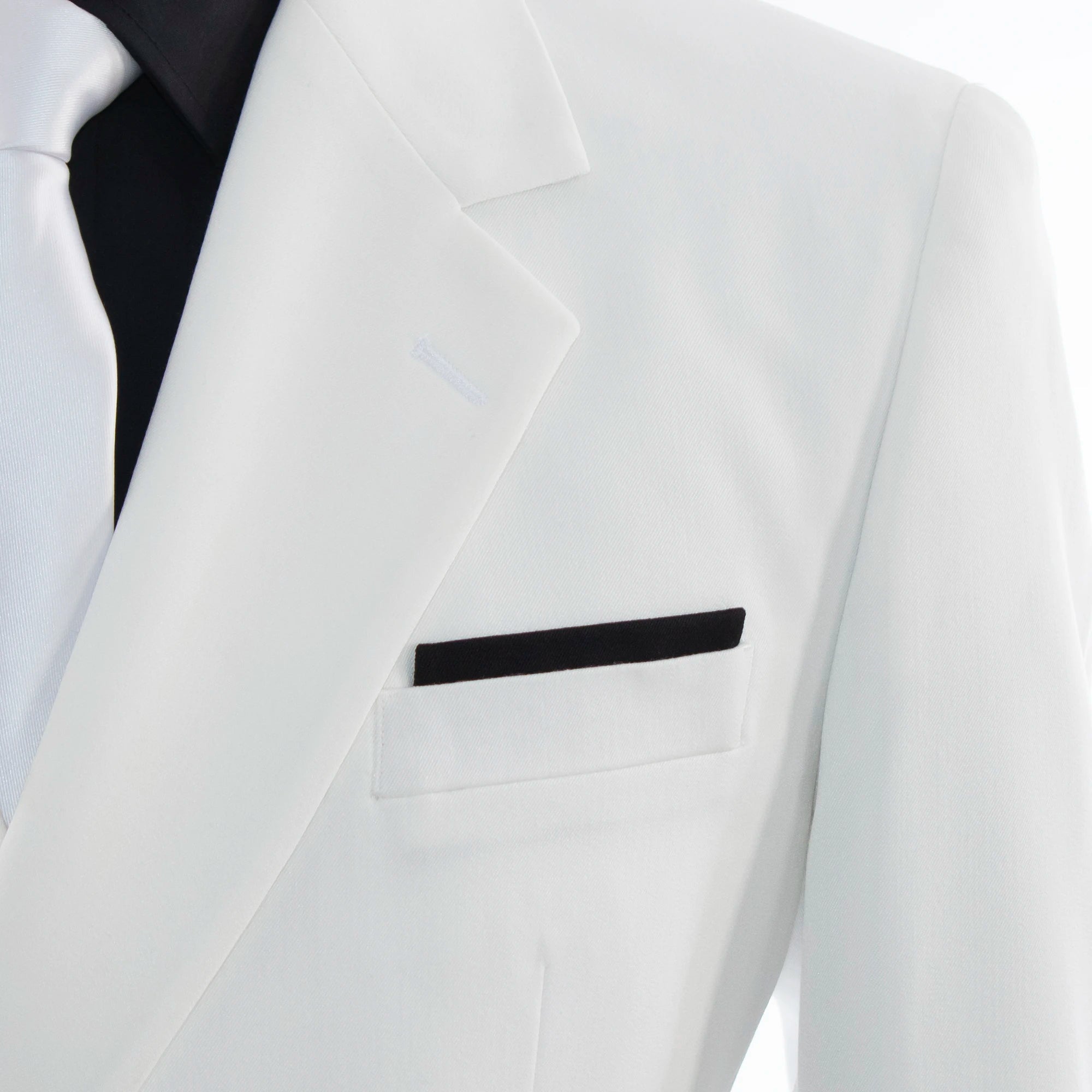 White Double-Breasted Slim-Fit 2-Piece Suit