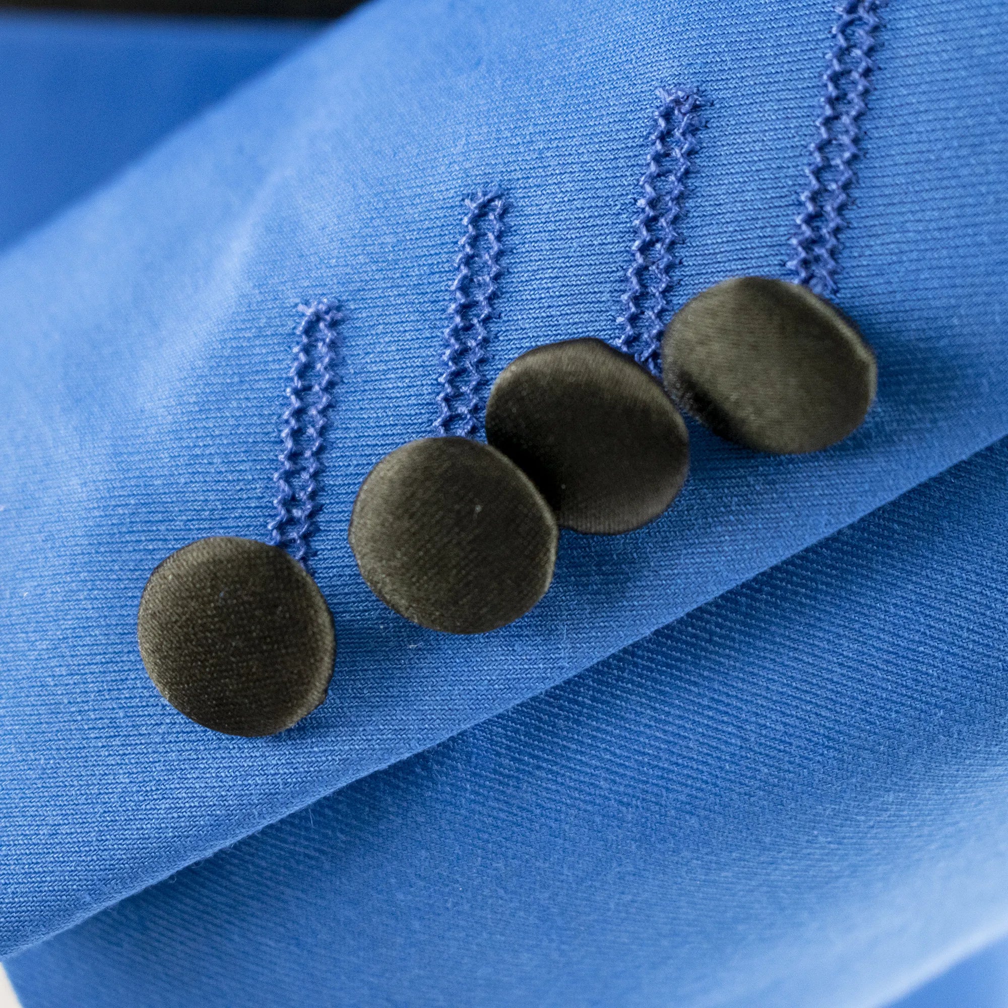 Men's Royal Blue 3-Piece Slim-Fit Tuxedo - Button Cuffs