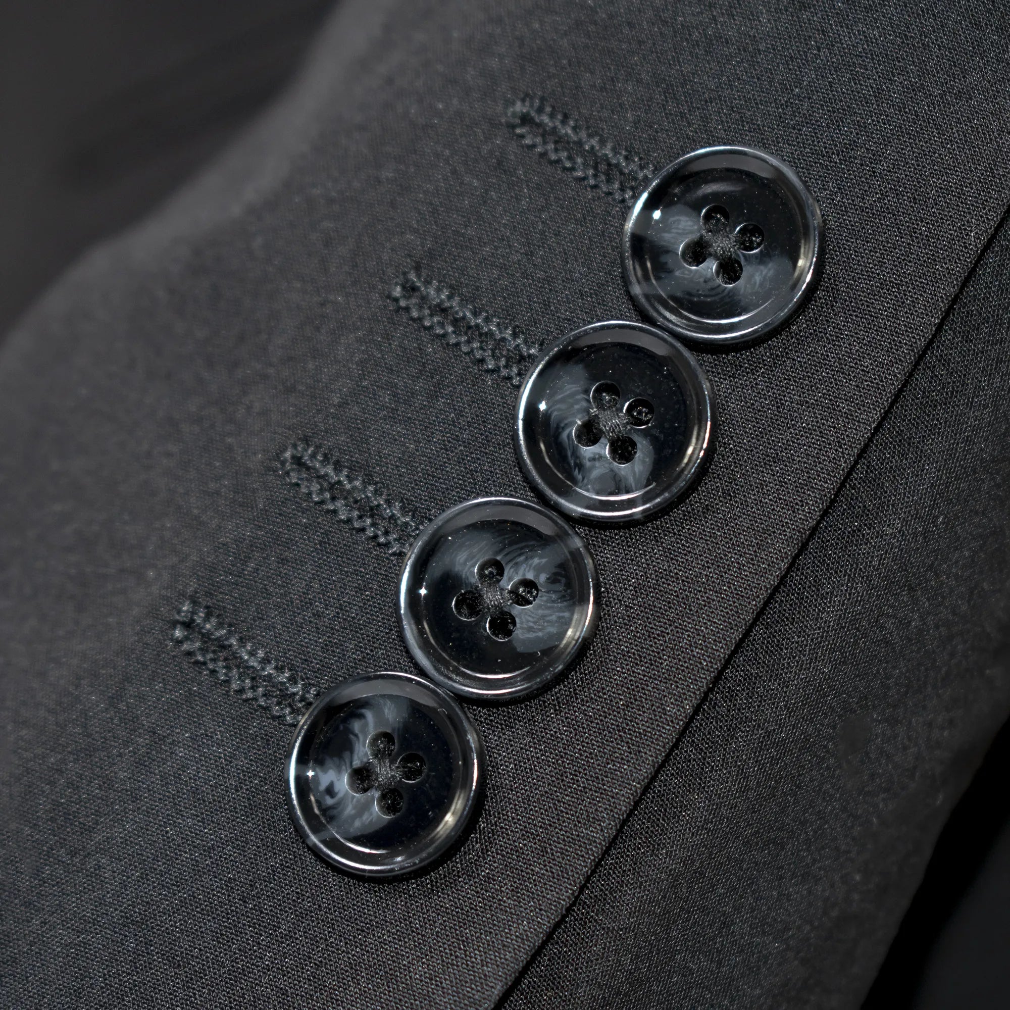 Black Stretch Slim-Fit 2-Piece Suit