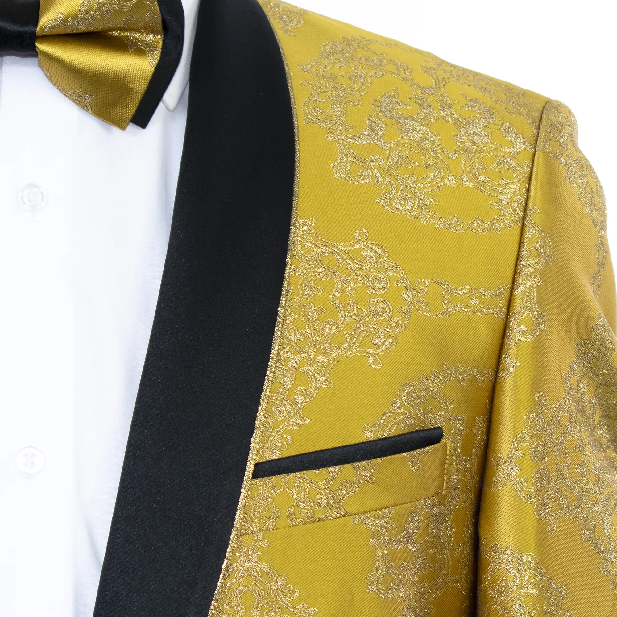 Gold Glittered Damask Jacket