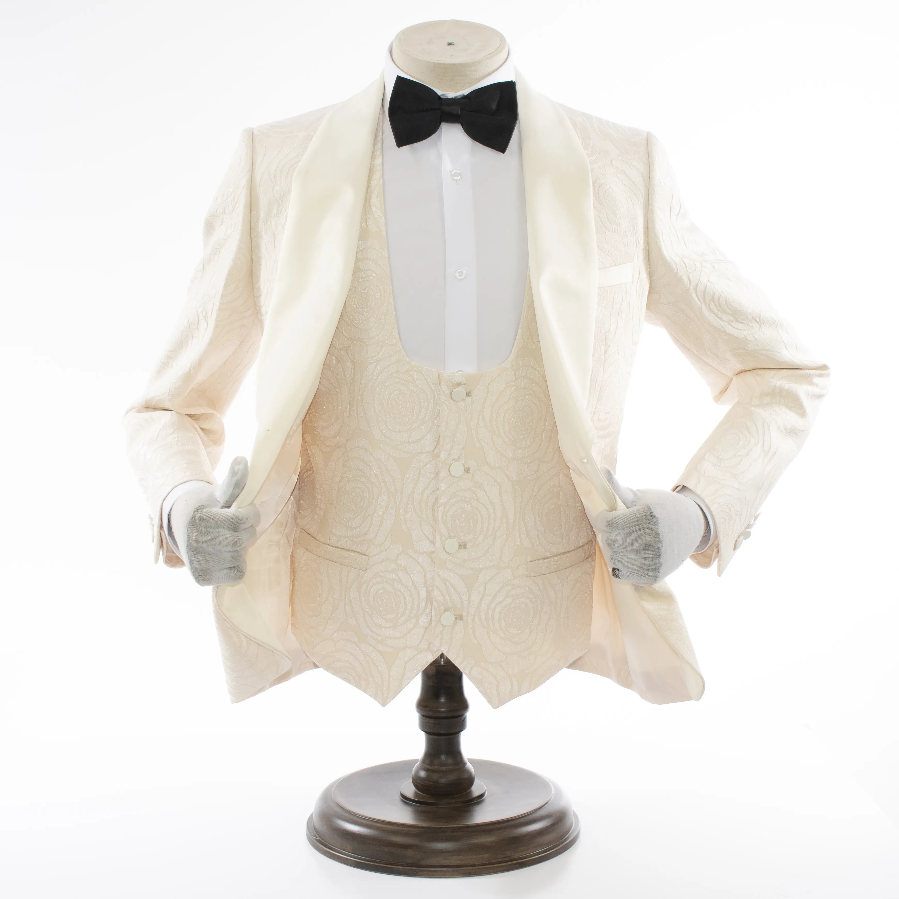 Ivory Floral 3-Piece Regular-Fit Tuxedo