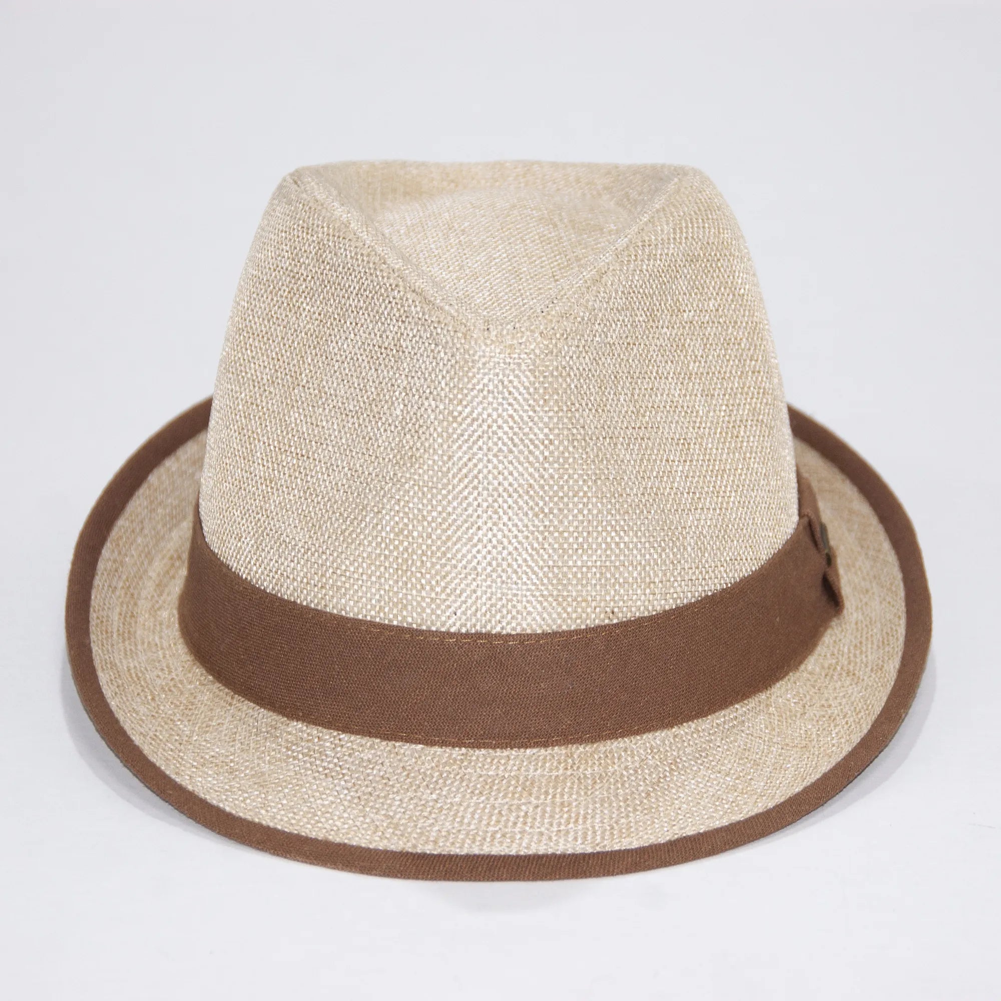 Tea Trilby Style Fedora with Linen Band