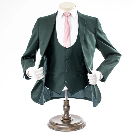 Men's Hunter Green 3-Piece Ultra-Slim Suit