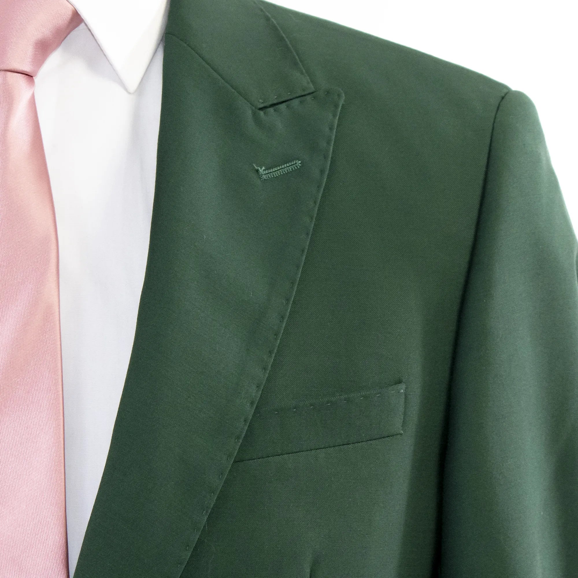 Hunter Green 3-Piece Slim-Fit Peak Lapel Suit