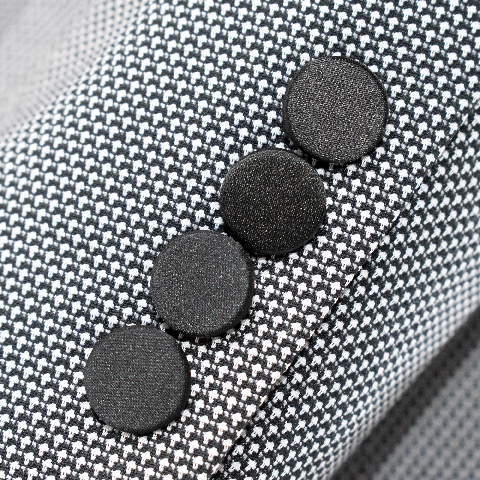 Black and White Nailhead 3-Piece Regular-Fit Tuxedo