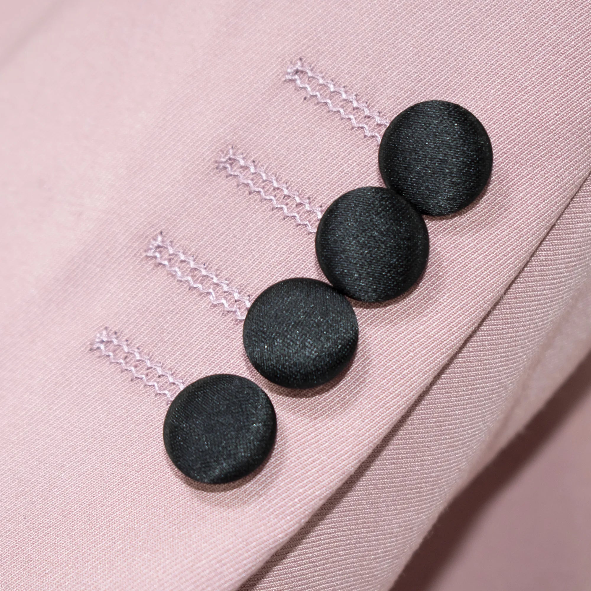 Black Trim on Rose Gold Stretch 3-Piece Slim-Fit Tuxedo
