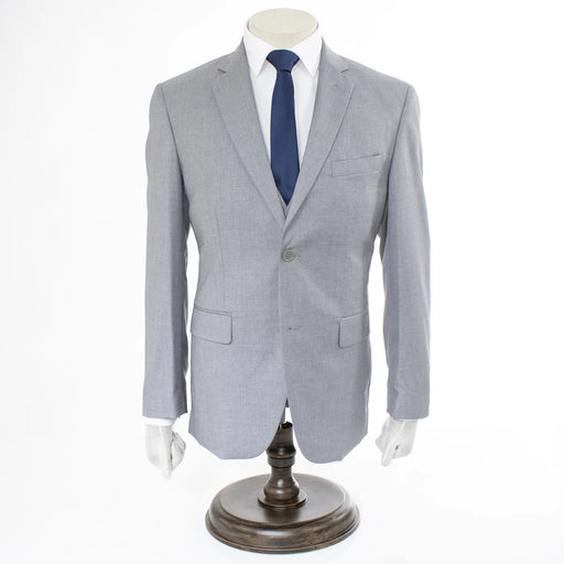 Men's Light Gray 3-Piece Suit With Notch Lapels
