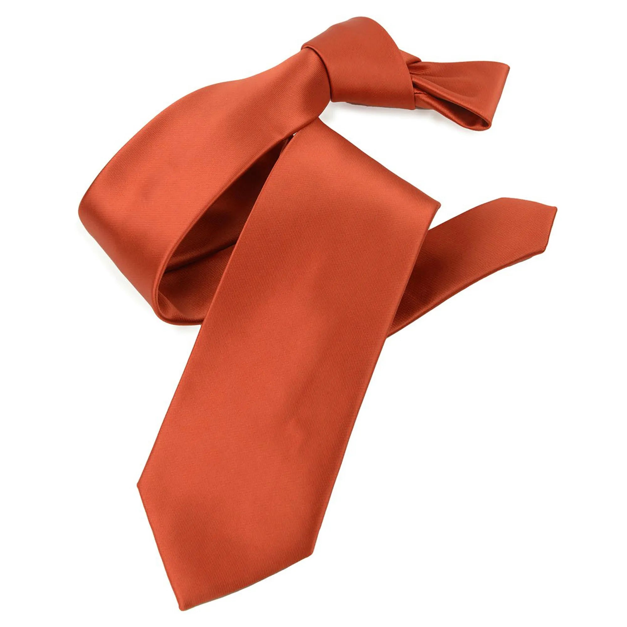 Burnt Umber Satin Slim-Width Necktie