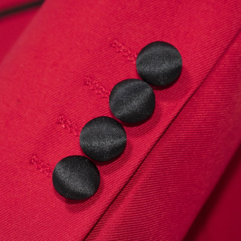 Men's Red Slim-Fit Tuxedo Cuffs