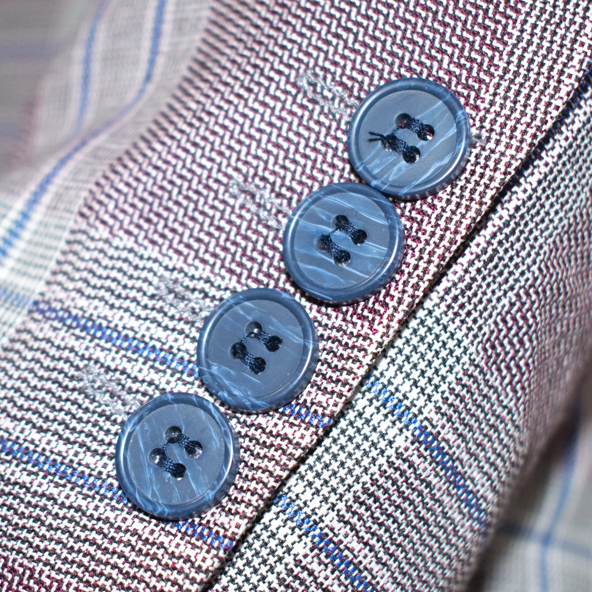 Lavender Plaid 3-Piece Slim-Fit Suit