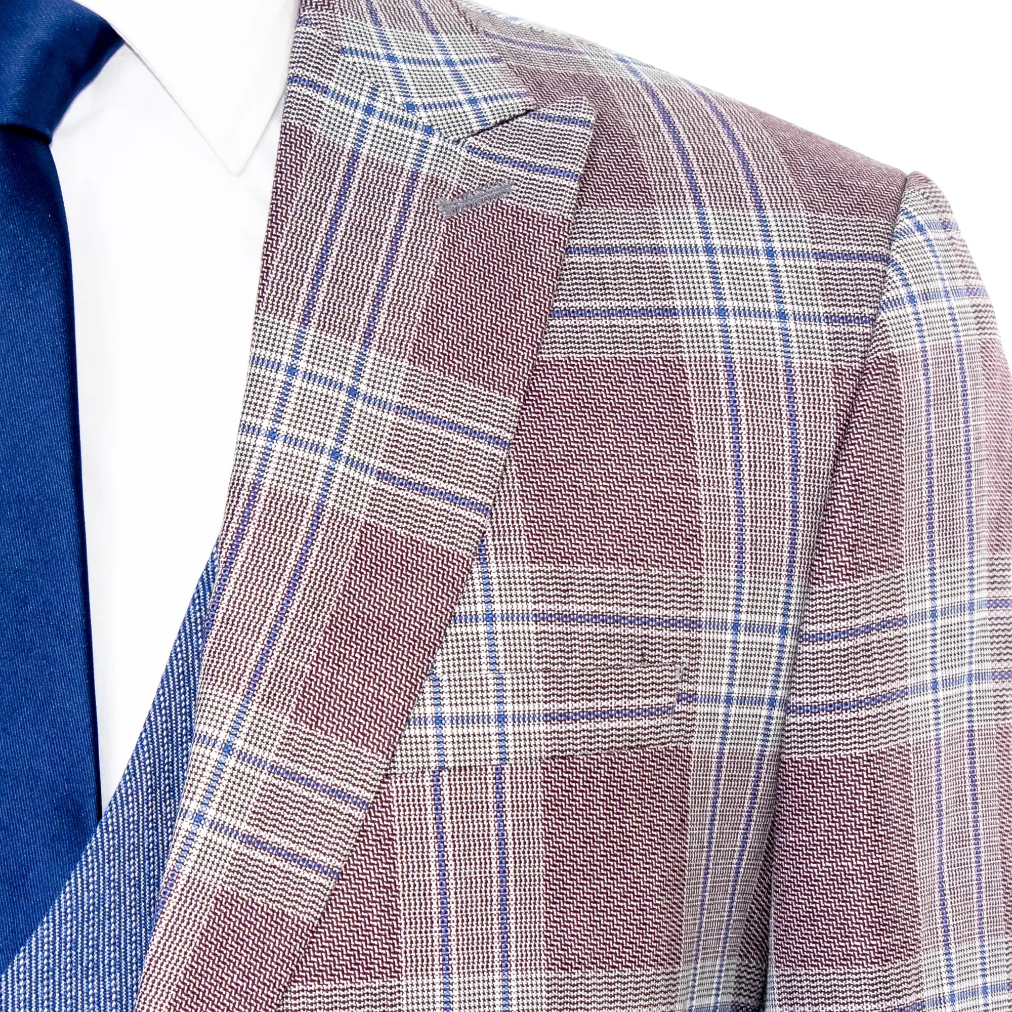 Lavender Plaid 3-Piece Slim-Fit Suit