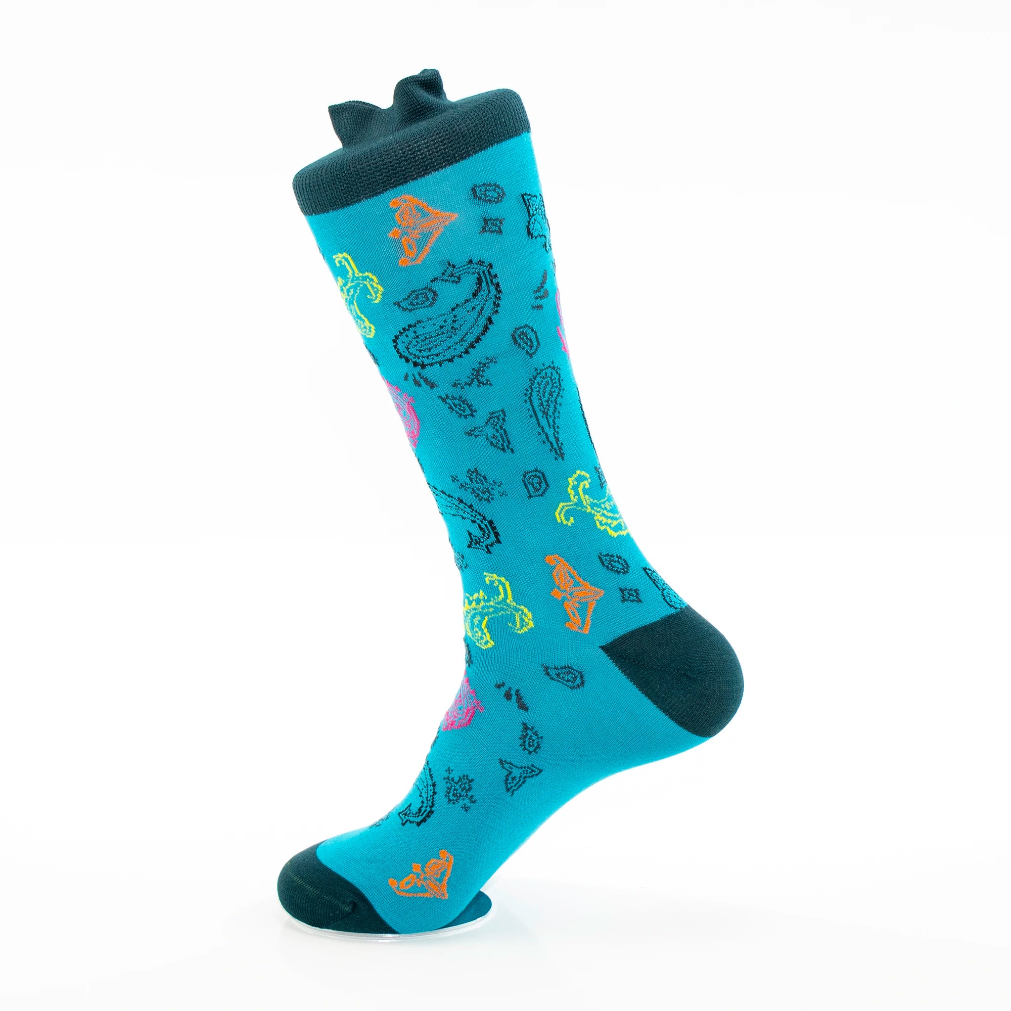 Colorful Paisley Dress Socks