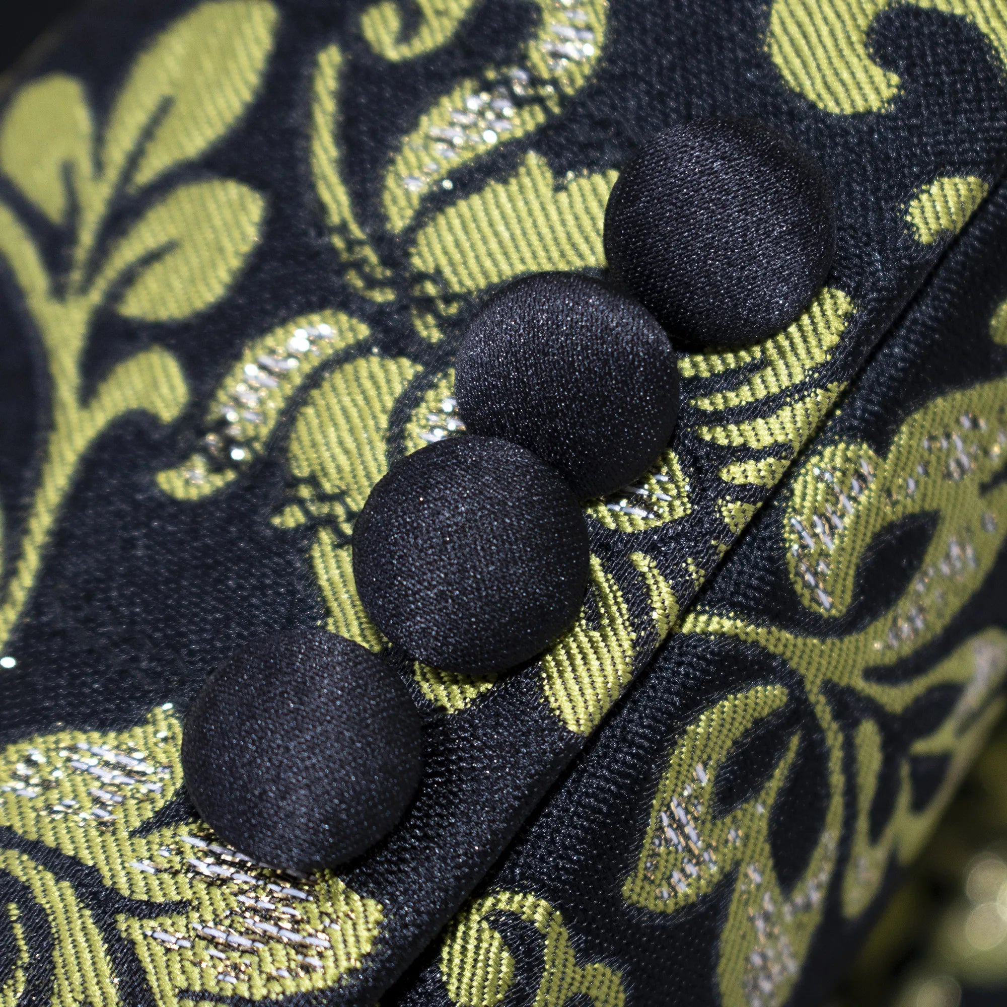 Gold Sparkling Floral Tailored-Fit Jacket