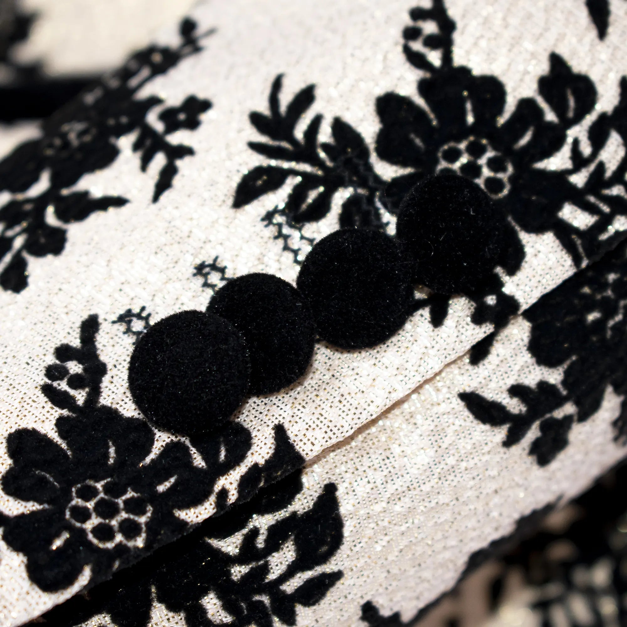 Champagne with Black Floral Pattern 3-Piece Tailored-Fit Tuxedo