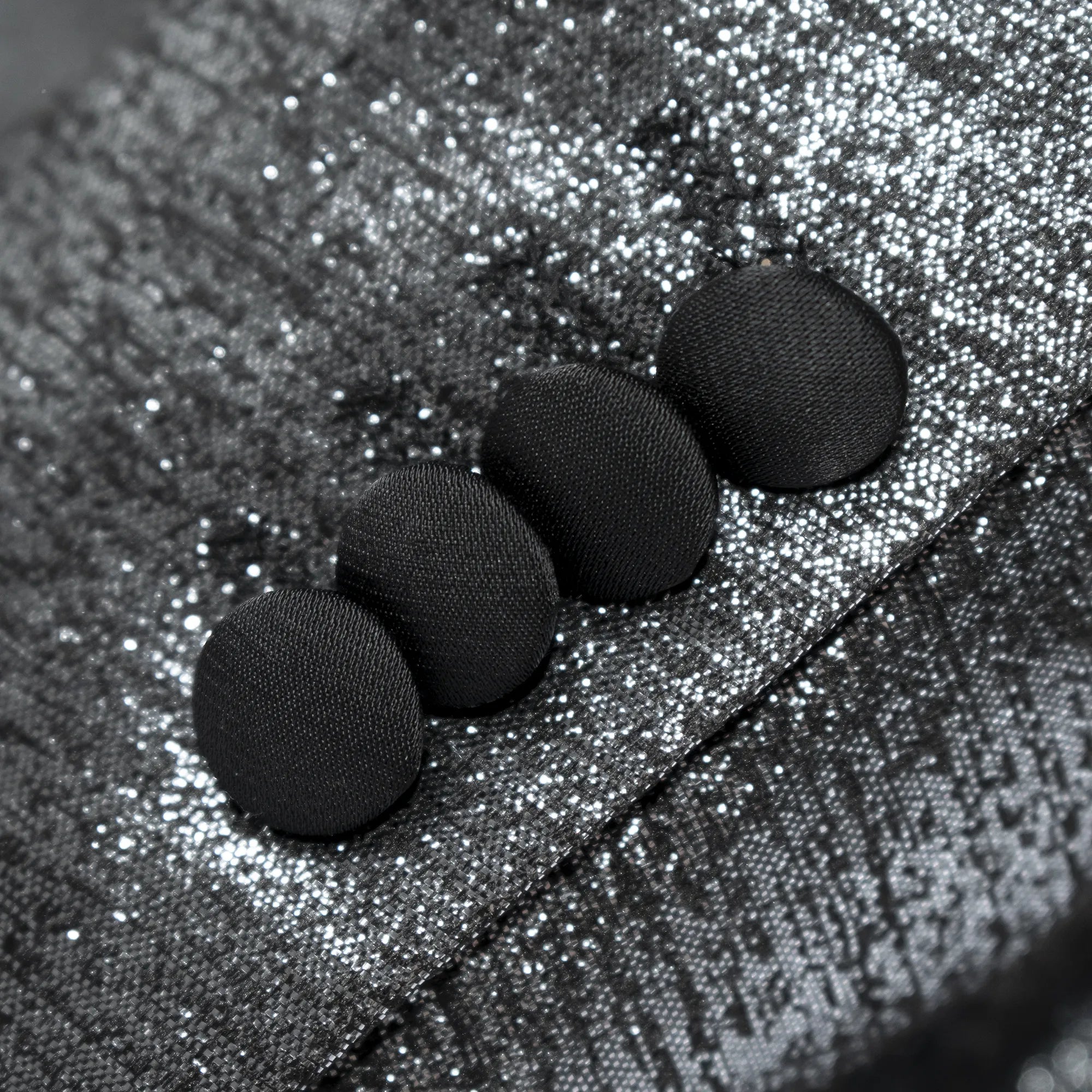 Men's Gunmetal Black Metallic Sparkling Tuxedo - Cuffs