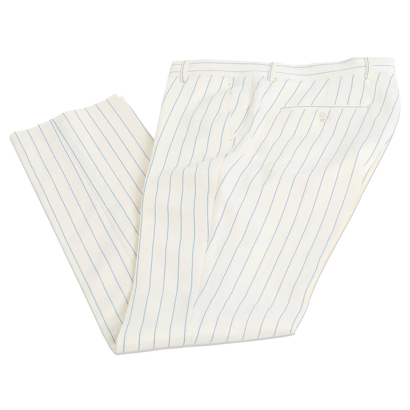 Chauncey | Cream Pinstripe 3-Piece Tailored-Fit Suit