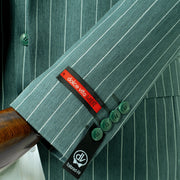 Chauncey | Hunter Green Pinstripe 3-Piece Tailored-Fit Suit