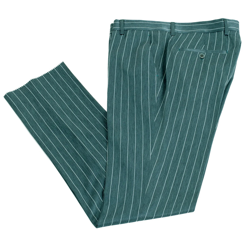Chauncey | Hunter Green Pinstripe 3-Piece Tailored-Fit Suit