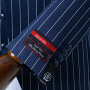 Chauncey | Navy Blue Pinstripe 3-Piece Tailored-Fit Suit
