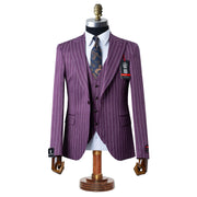 Chauncey | Purple Pinstripe 3-Piece Tailored-Fit Suit