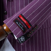 Chauncey | Purple Pinstripe 3-Piece Tailored-Fit Suit